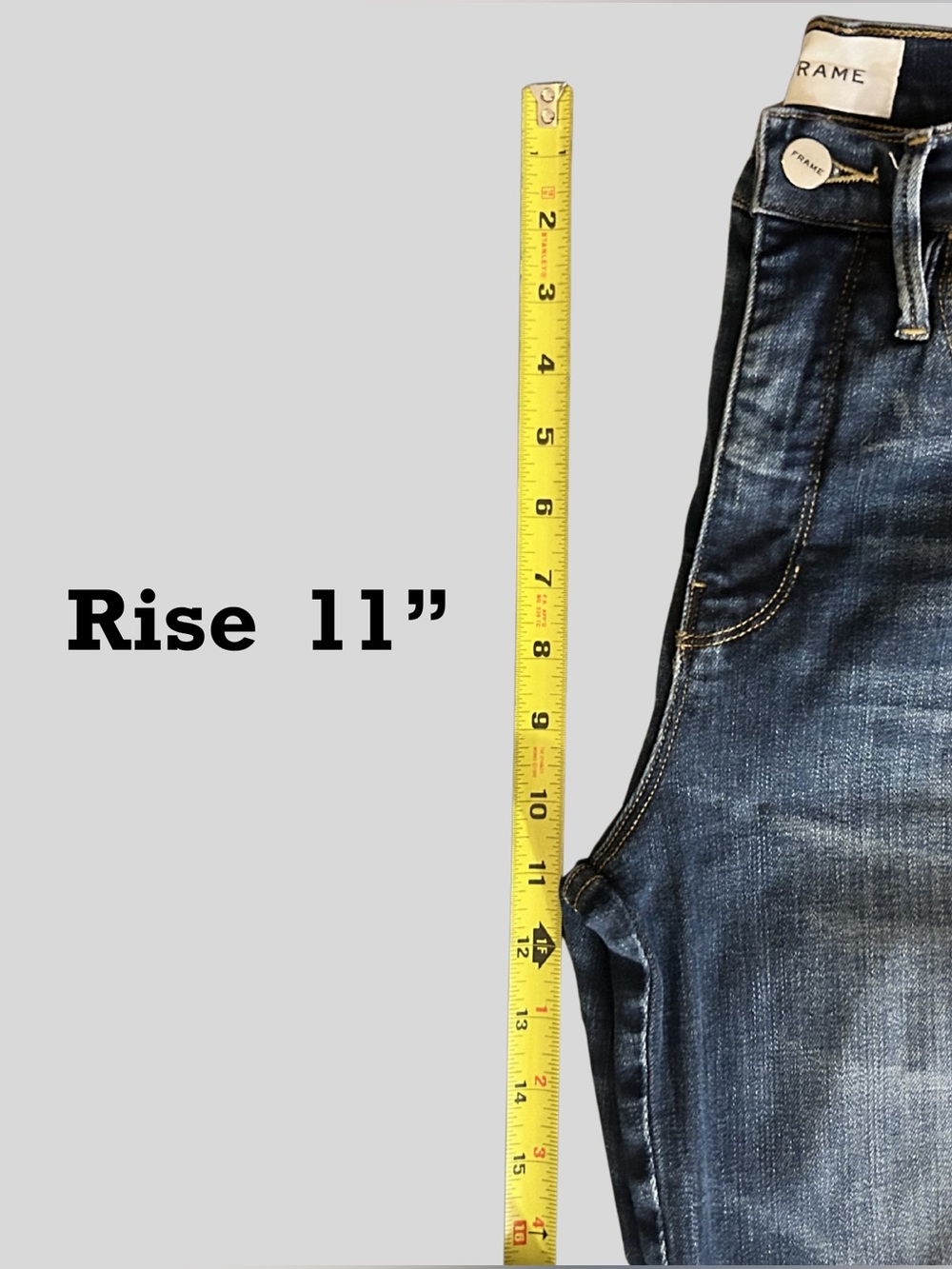 Frame Denim Women's Le Sylvie Straight-Leg Jeans in Dark Indigo Wash Sz. 25 - Picture 7 of 10